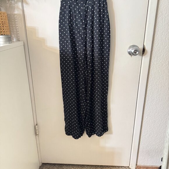 OLD NAVY Square-Neck Cami Jumpsuit Black Polka Dot Smocked XS - Picture 6 of 8